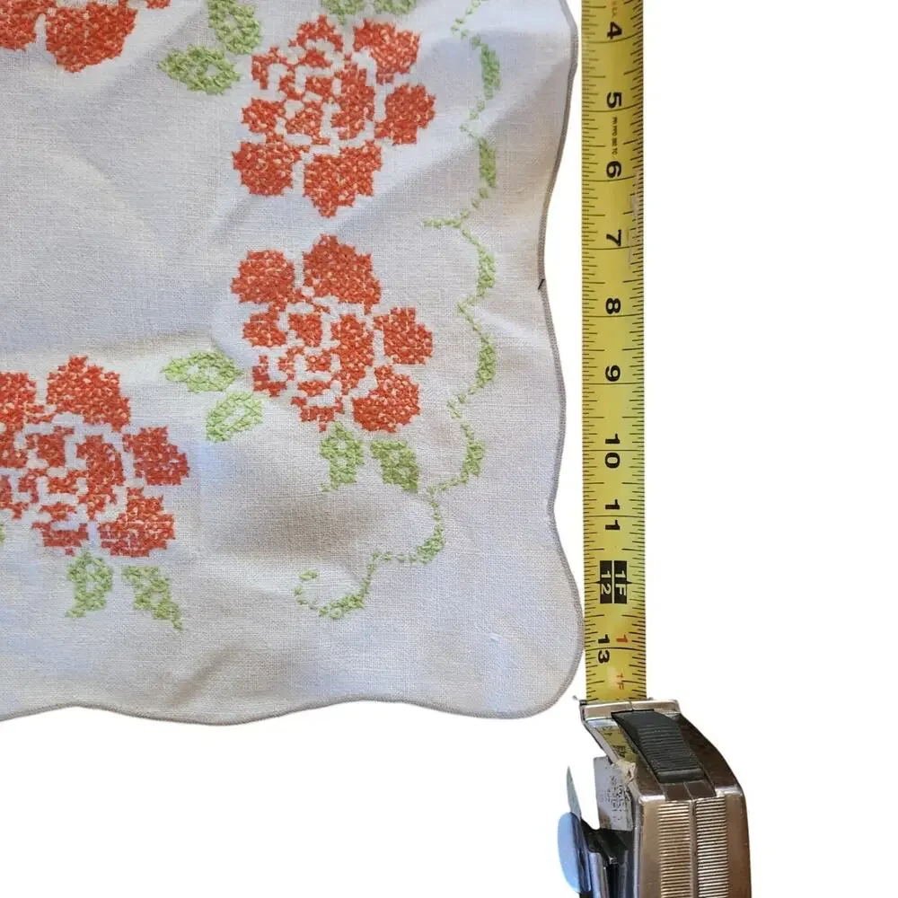 Vintage Hand Made Embordered Table Runner